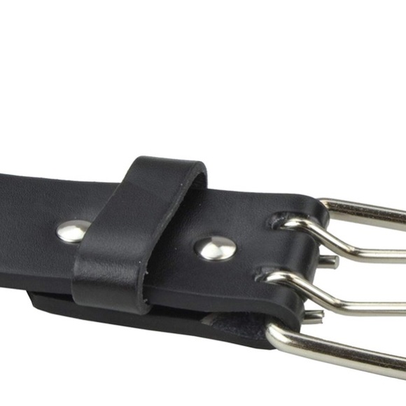 Silver Buckle leather eyelet belt - Picture 6 of 6